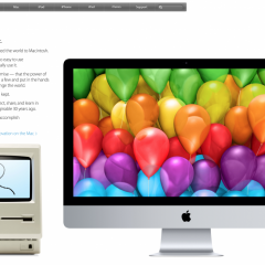 Apple、トップページでMacの30周年を記念